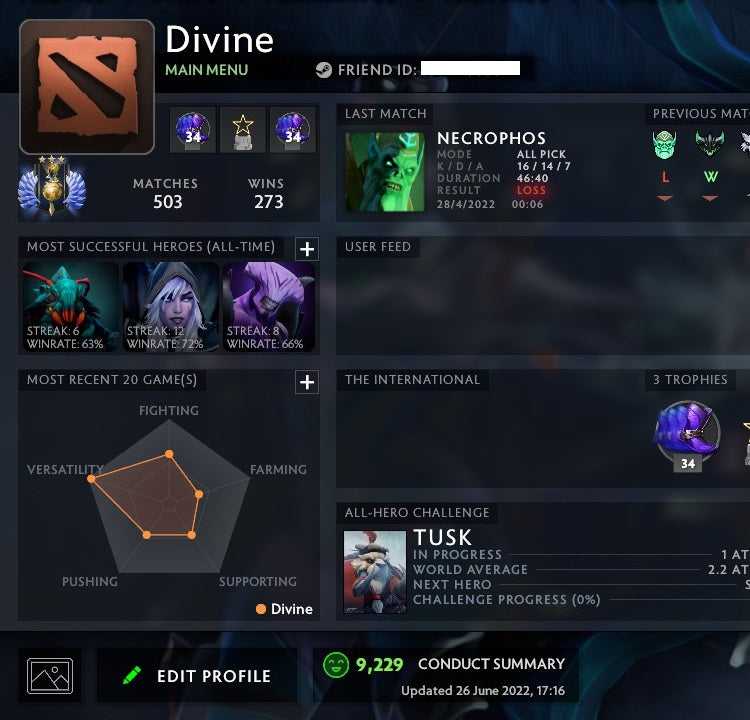 Divine III | MMR: 4840 - Behavior: 9229