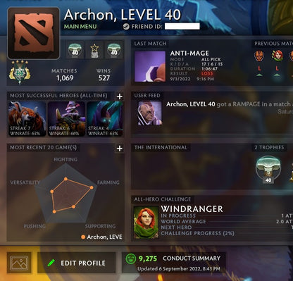 Archonte IV | MMR : 2750 - Comportement : 9275 