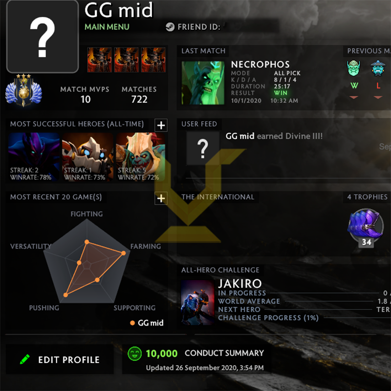 Divin III | MMR : 5120 - Comportement : 10000