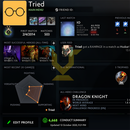 Herald I | MMR: 90 - Behavior: 6668