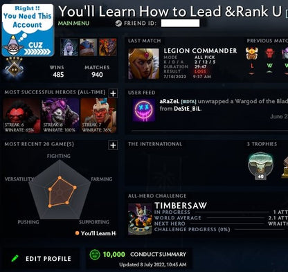 Gardien V | MMR : 1480 - Comportement : 10000 