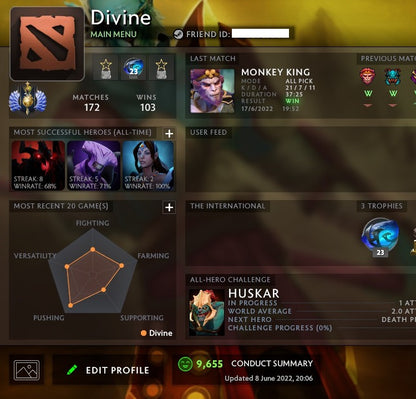 Divine I | MMR: 4690 - Behavior: 9655