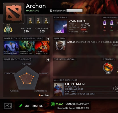 Archonte II | MMR : 2380 - Comportement : 9761 