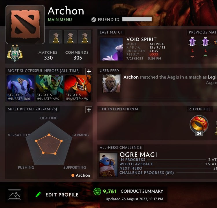 Archon II | MMR: 2380 - Behavior: 9761