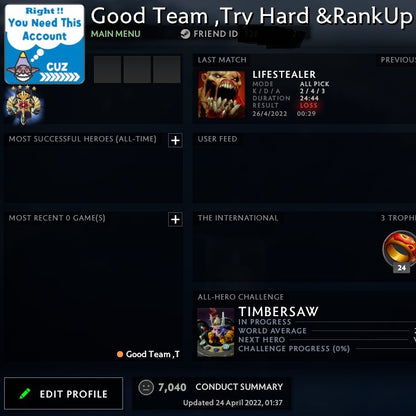 Légende IV | MMR:3530 - Comportement : 7040 