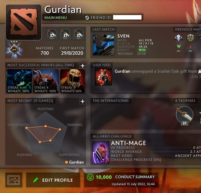 Gardien III | MMR : 1030 - Comportement : 10000 