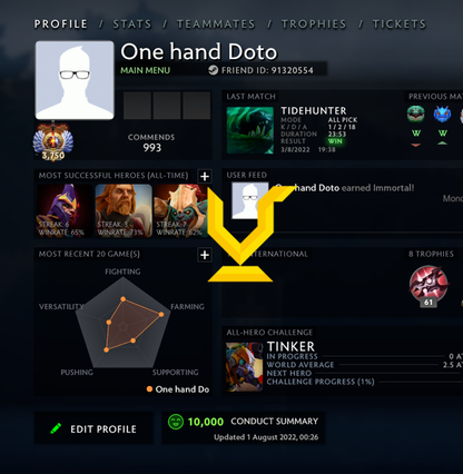 Immortel | MMR : 5650 - Comportement : 10000 