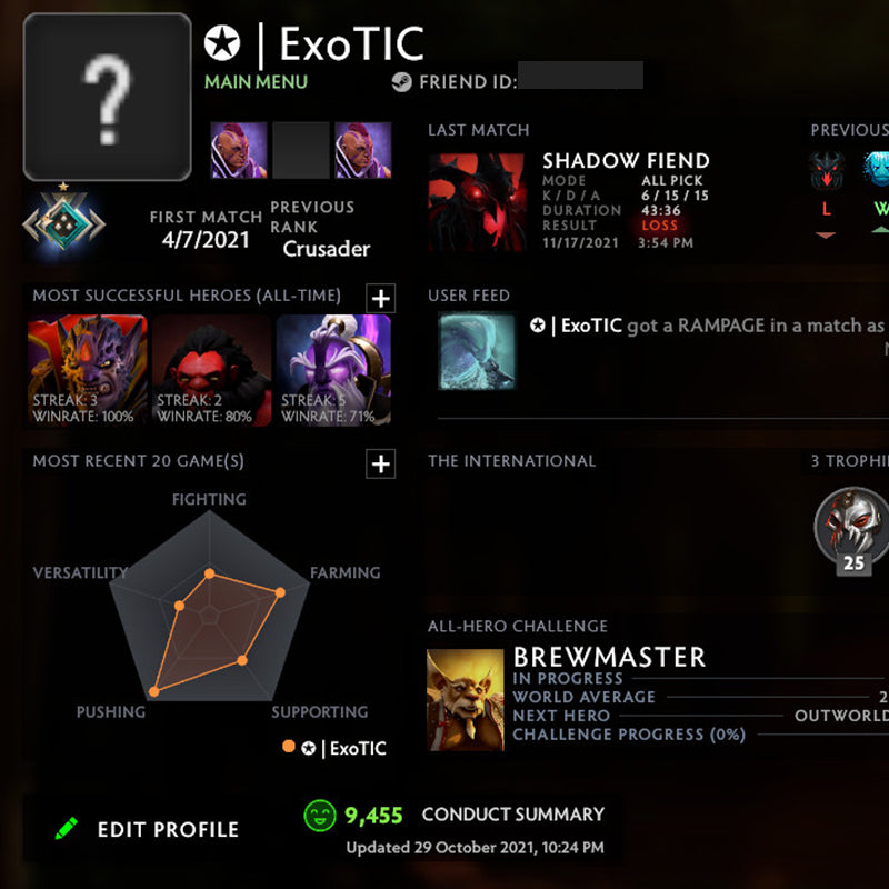 Crusader I |  MMR: 1570 - Behavior: 9455