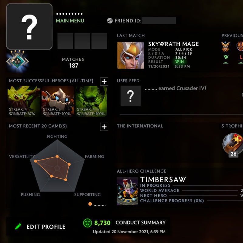 Crusader IV |  MMR: 2150 - Behavior: 8730