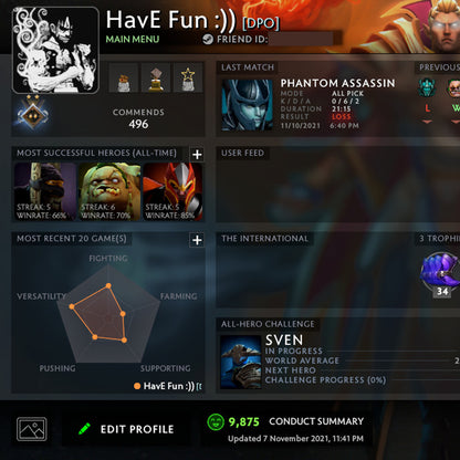 Gardien II | MMR : 840 - Comportement : 9875