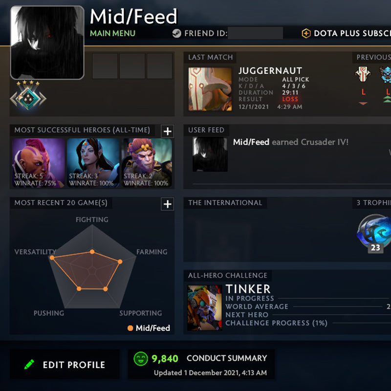 Crusader IV | MMR: 2100 - Behavior: 10000