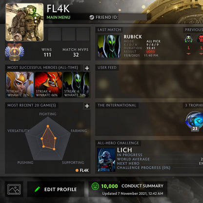 Immortel | MMR : 5720 - Comportement : 10000