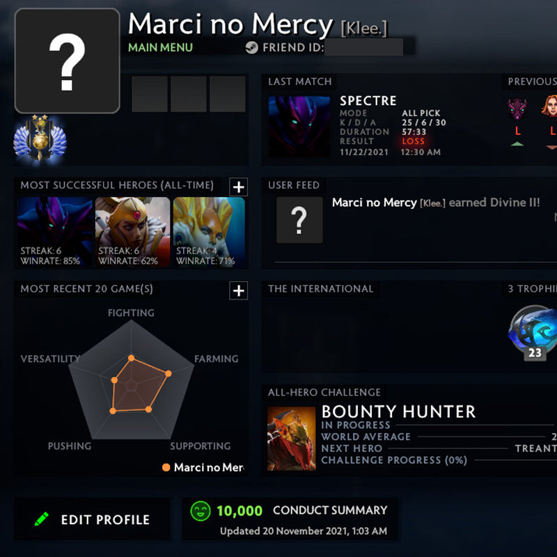 Divin II | MMR : 4920 - Comportement : 10000