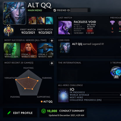 Légende II | MMR : 3420 - Comportement : 10000