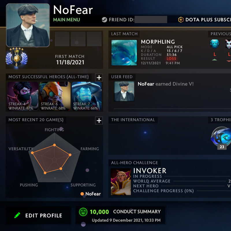 Divin V | MMR : 5540 - Comportement : 10000