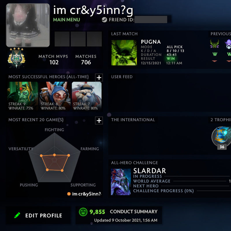 Archon IV  | MMR: 2850 - Behavior: 9950