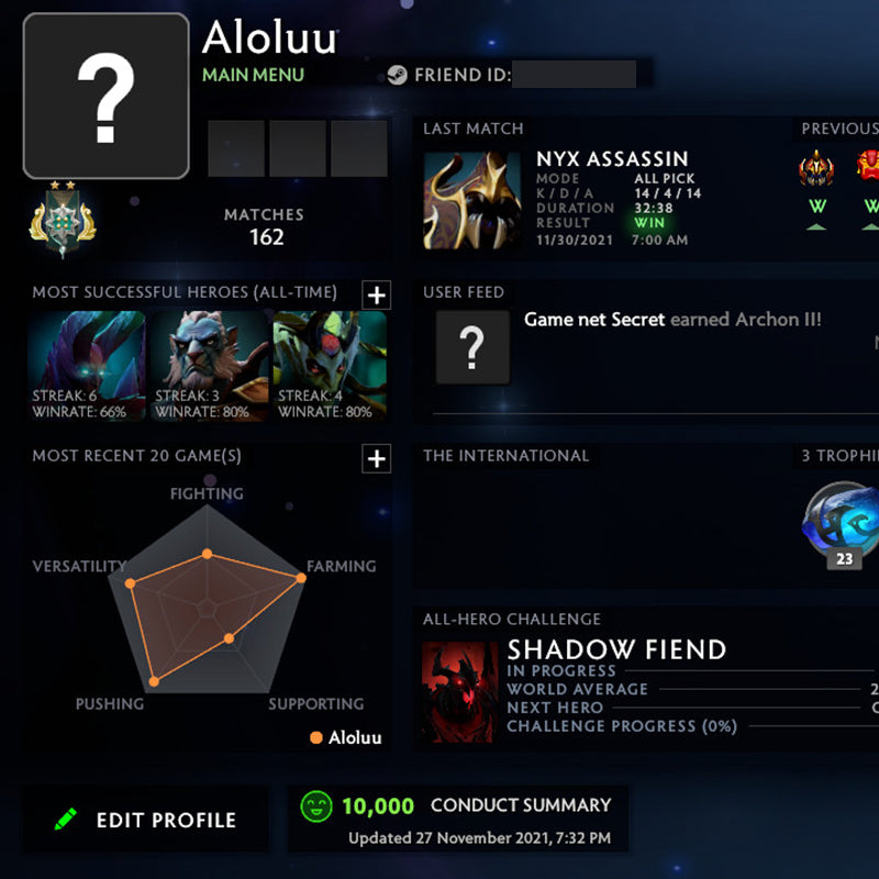 Archonte II | MMR : 2590 - Comportement : 10000