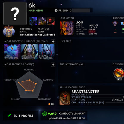 Immortel | MMR : 6180 - Comportement : 9000