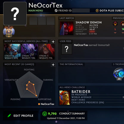 Immortel | MMR : 5740 - Comportement : 9790