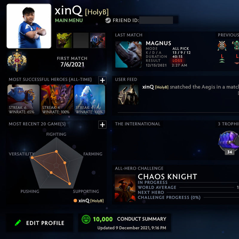 Légende I | MMR : 3030 - Comportement : 10000