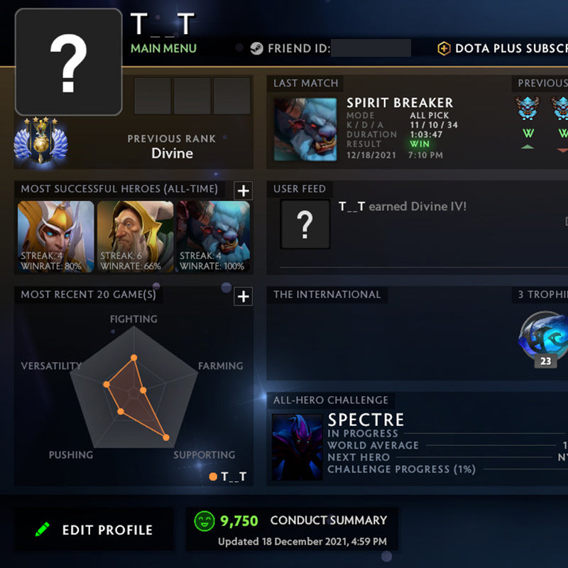 Divin IV | MMR : 5290 - Comportement : 9750