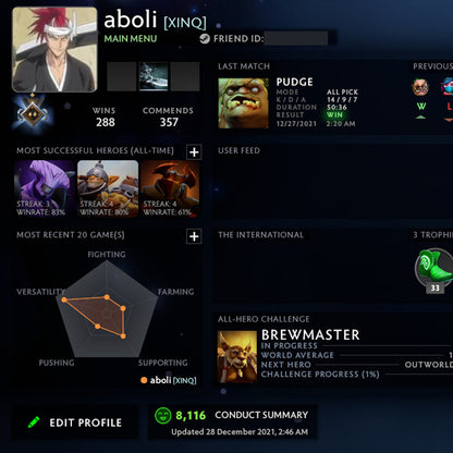 Guardian I |  MMR: 800 - Behavior: 8116