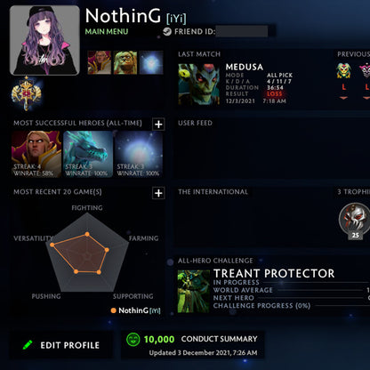 Légende I | MMR : 3010 - Comportement : 10000