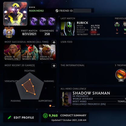 Immortal |  MMR: 5910 - Behavior: 9960