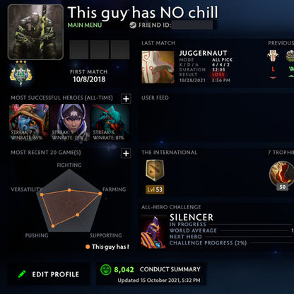 Archon III |  MMR: 2600 - Behavior: 8042