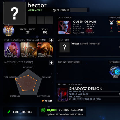 Immortel | MMR : 5700 - Comportement : 10000