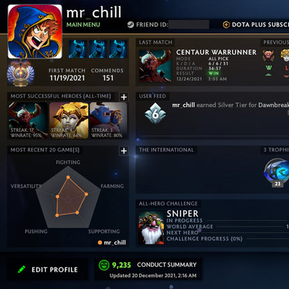 Immortel | MMR : 5910 - Comportement : 9235