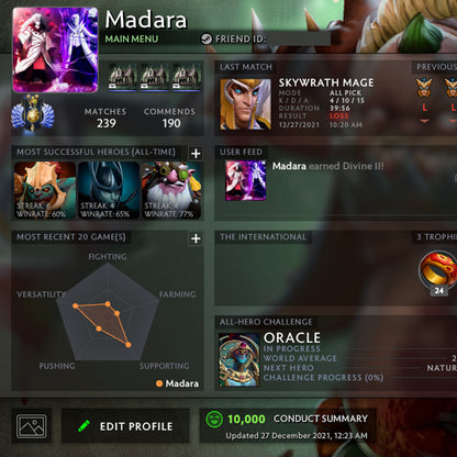 Divin II | MMR : 4860 - Comportement : 10000