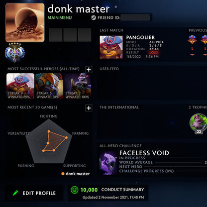 Ancient V | MMR : 4420 - Behavior : 10000