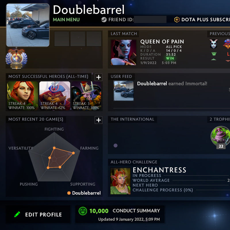 Immortel | MMR : 5640 - Comportement : 10000