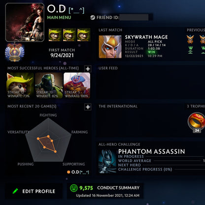 Immortal |  MMR: 6480 - Behavior: 9575