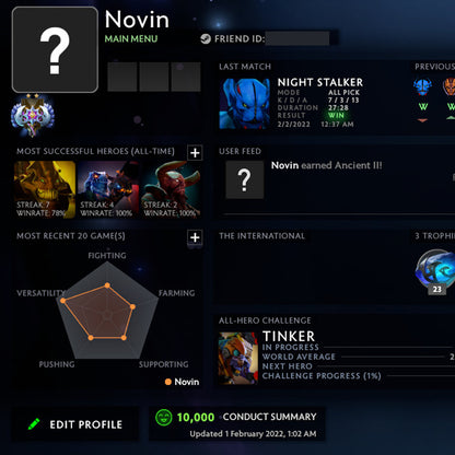 Ancient II |  MMR: 4080 - Behavior: 10000