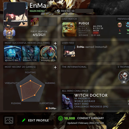 Immortel | MMR : 5650 - Comportement : 10000