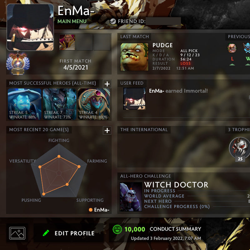 Immortel | MMR : 5650 - Comportement : 10000