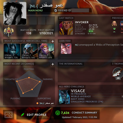 Légende I | MMR : 3070 - Comportement : 7634