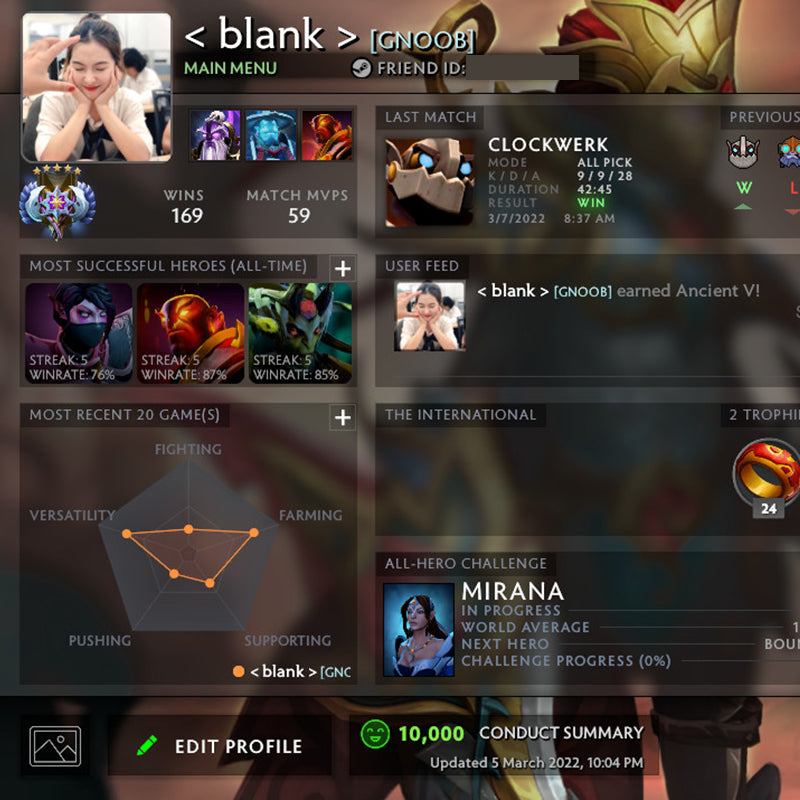 Ancient V | MMR: 4420 - Behavior: 10000