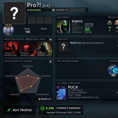 Ancient IV | MMR: 4400 - Behavior: 9190