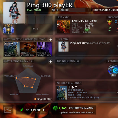 Divine IV | MMR: 5300 - Behavior: 9365