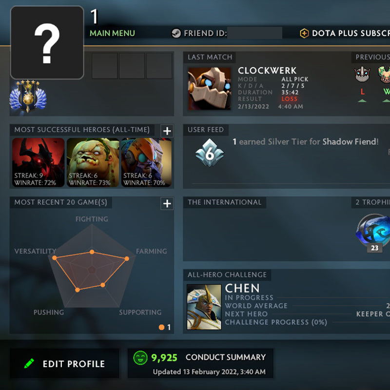 Divin V | MMR : 5610 - Comportement : 9925