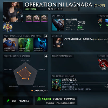 Legend II | MMR: 3280 - Behavior: 10000