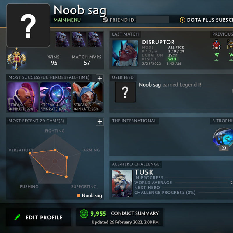 Legend I | MMR: 3110 - Behavior: 9955