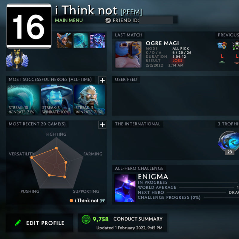 Divin II | MMR : 4980 - Comportement : 9758