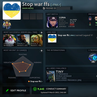 Légende V | MMR : 3800 - Comportement : 9645