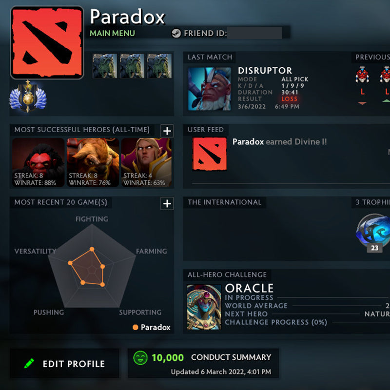 Divin I | MMR : 4650 - Comportement : 10000