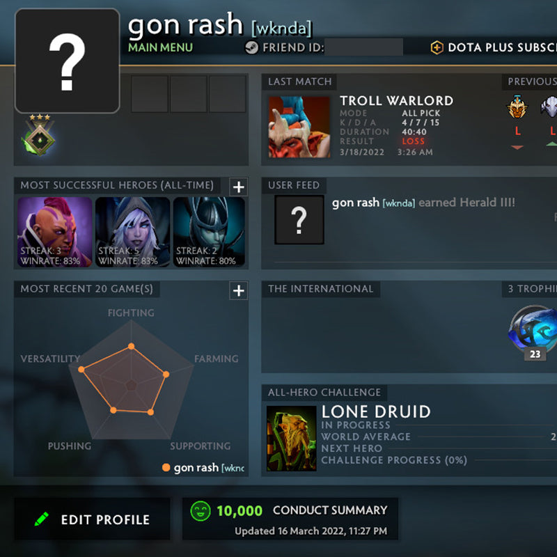 Herald III | MMR: 420 - Behavior: 10000