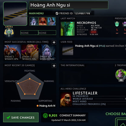 Archonte V | MMR : 2980 - Comportement : 9931